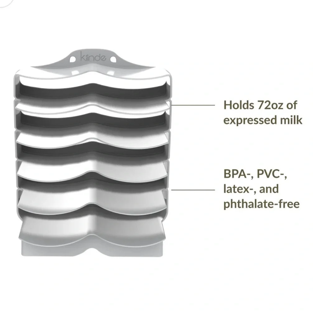 Kiinde Keeper 5-Slot Breast Milk Storage Organizer white baby